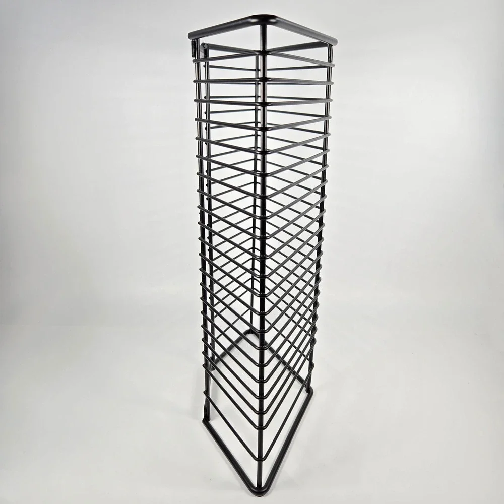 Black Metal Wire CD Storage‎ Rack Wall Mount or Freestanding Media Tower 48 Disc